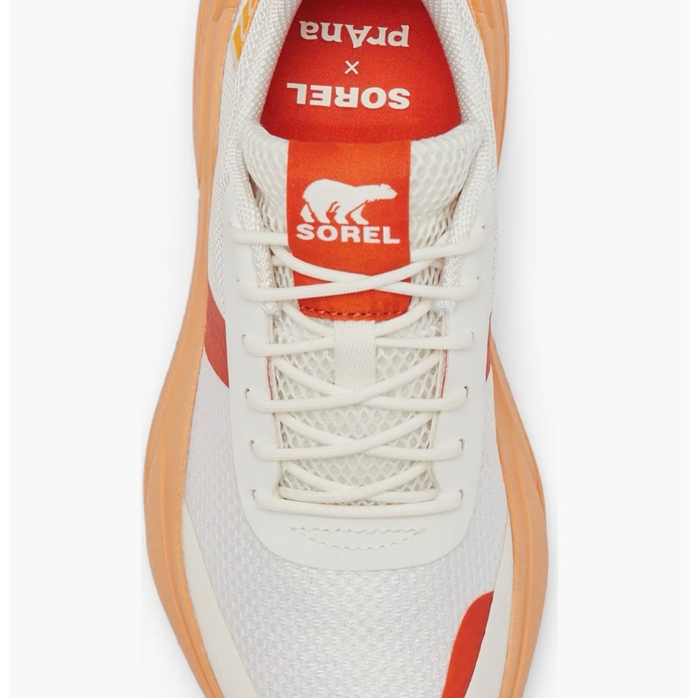 Sorel White and Orange Women's Athletic Shoes - Picture 3 of 15
